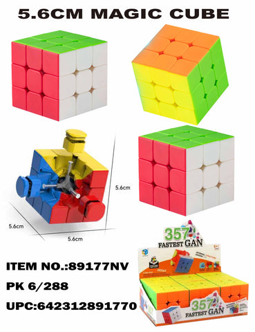 5.5cm Colorful Rubik's Cube 6/288PC