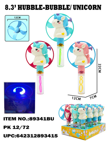 8.3" Unicorn Bubble Stick with Propeller