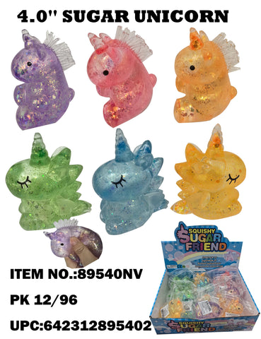 4” Squishy Glitter Sugar Friend/Unicorn