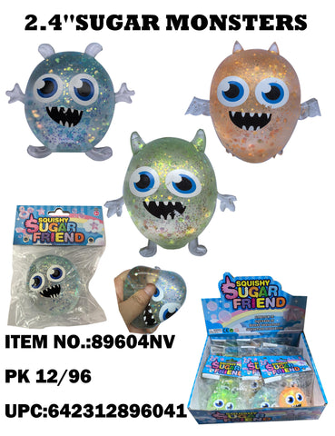 Squishy Glitter Sugar Toy/Monster Head