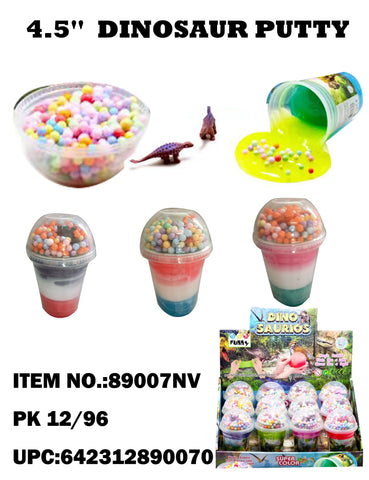 Crystal Slime with Beads & Dinosaur