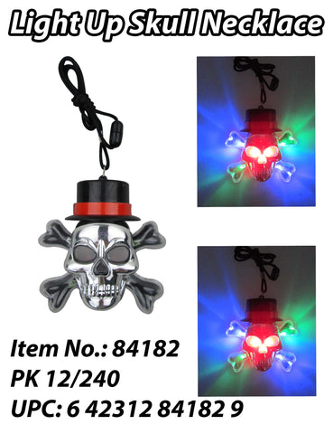 Light Up SKULL NECKLACE
