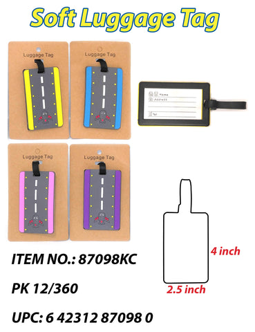 4" AIRCRAFT RUNWAY LUGGAGE TAG