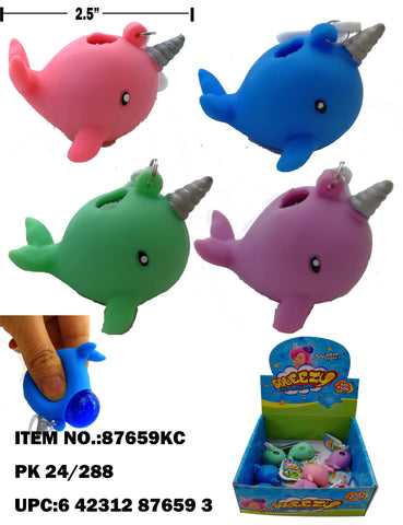 2"x2" Squeezy Poo Narwhal (4 Styles)