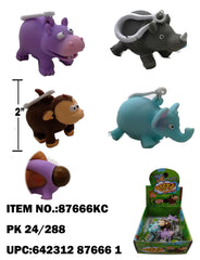 2" Squeezy Poo Jungle Animals Keychain (4 Styles)