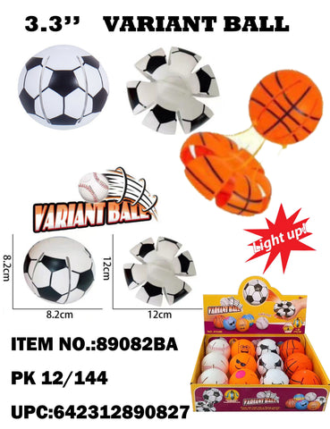 Variant Squeeze & Bouncing Ball Soccer, Basket Ball, Baseball Mixed