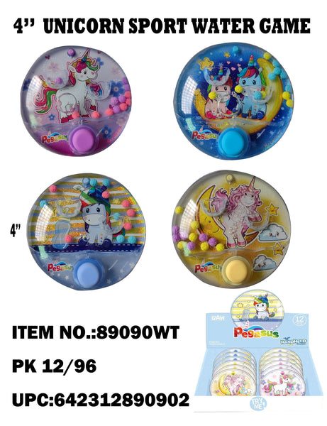 4" Cute Unicorn Water Game