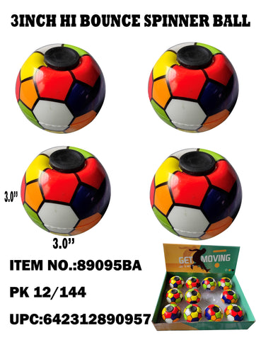 Colorful Diamond Type Bounce n Spinning Ball