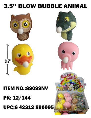 3.5" Squeeze & Spit Bubble Animals