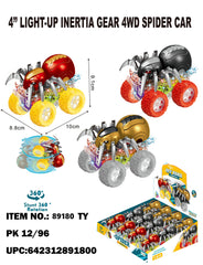 Light Up Inertial Spider Friction Vehicle