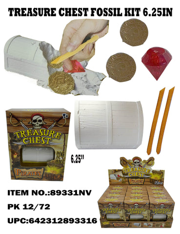 6.25" Treasure Chest Fossil Kit