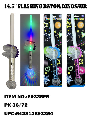 14.5" Glowing & Flashing Stick with Dinosaur