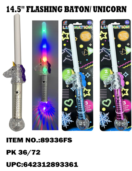 14.5" Glowing & Flashing Stick with Unicorn