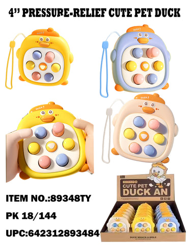 Quick Push & Pop Fidget Bubble Console Game Duck