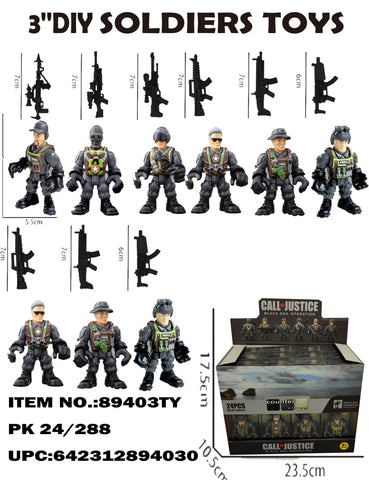 3" DIY Call of Justice Black Sea Operation Soldier