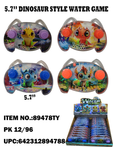 5.7" Handheld Two Bottoms Dinosaur Water Game