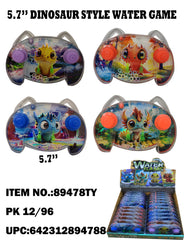 5.7" Handheld Two Bottoms Dinosaur Water Game