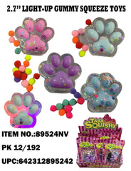 Light Up Squeeze Gummy Cat Paw