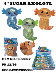 4" Squishy Glitter Sugar Toy/Axolotl