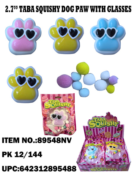 TABA Squishy Gummy Dog Paw with Glasses