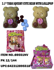 TABA Squishy Gummy Cute Bear with Lollipop