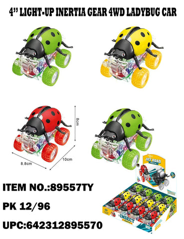 3.5“ Light Up Ladybug Friction Car