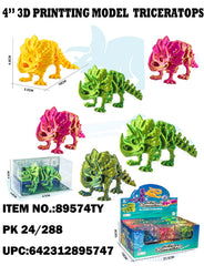 4" 3D Printing Triceratops
