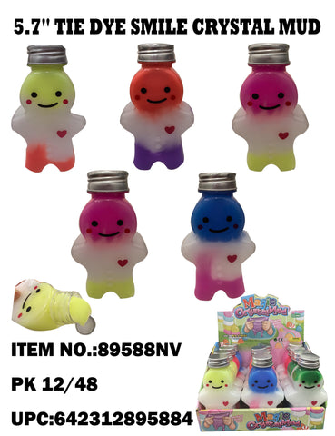5.7" Bottle Putty with Smiley Face &amp; Hearts