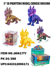 3" 3D Printing Qilin the Chinese Unicorn