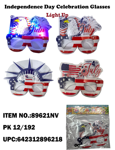 &nbsp;3 In 1 Light Up Independence Day Celebration Glasses