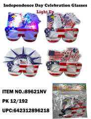 &nbsp;3 In 1 Light Up Independence Day Celebration Glasses