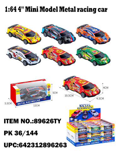 4" Mini Model Metal Racing Car