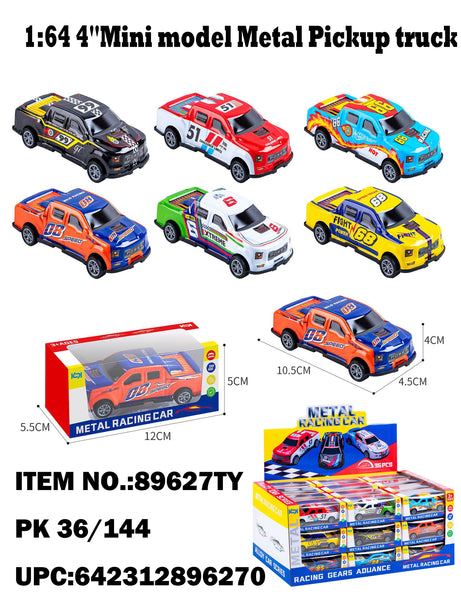 4” Mini Model Metal Pickup Truck