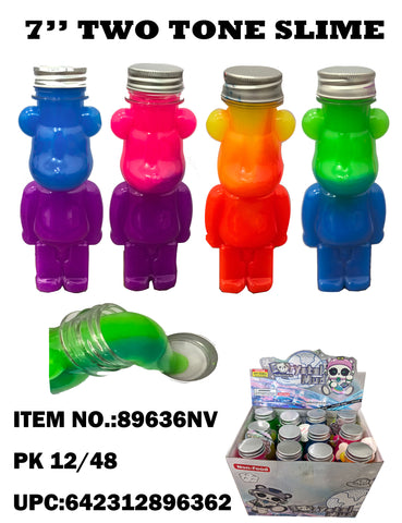 7" Funny Bear Two Tone Color Slime