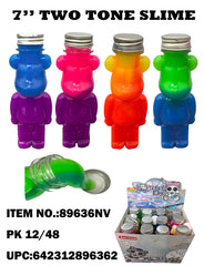 7" Funny Bear Two Tone Color Slime