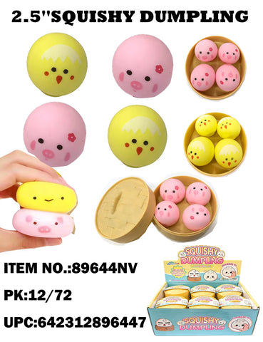 2.5" Squeeze Dumplings with Emoji Face in Steamer