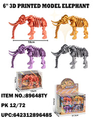 6" 3D Printed Elephant