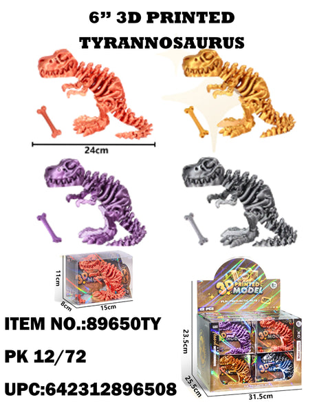 6" 3D Printed Tyrannosaurus