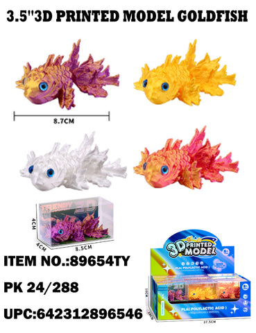 3.5" 3D Printed Goldfish