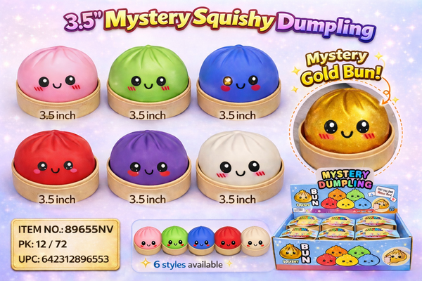 3.5" Squishy Mystery Dumpling Assorted with Steamer