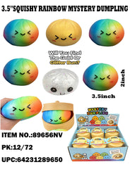3.5" Squishy Rainbow Mystery Dumpling with Steamer