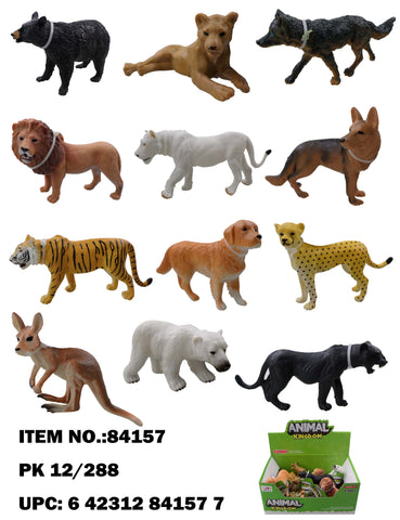 4.5" rubber wild animal