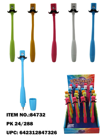 BENDABLE MUSTACHE MAN PEN