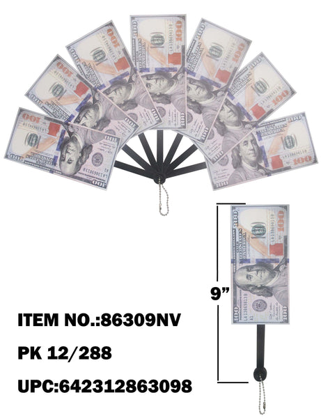 $100 BILL MONEY HAND FAN