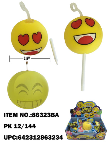 INFLATABLE EMOJI BALLOON BALL 12/144