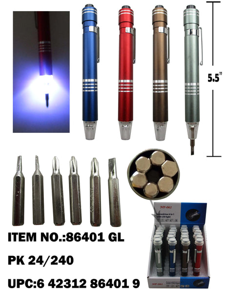 6PCS PEN STYLE SCREWDRIVER
