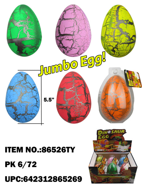 JUMBO COLOR DINO HATCH'EM EGG