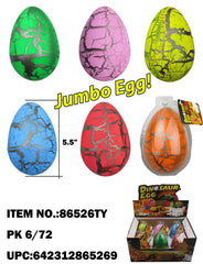 JUMBO COLOR DINO HATCH'EM EGG