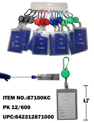 RETRACTABLE W/CARABINER ID CARD HOLDER