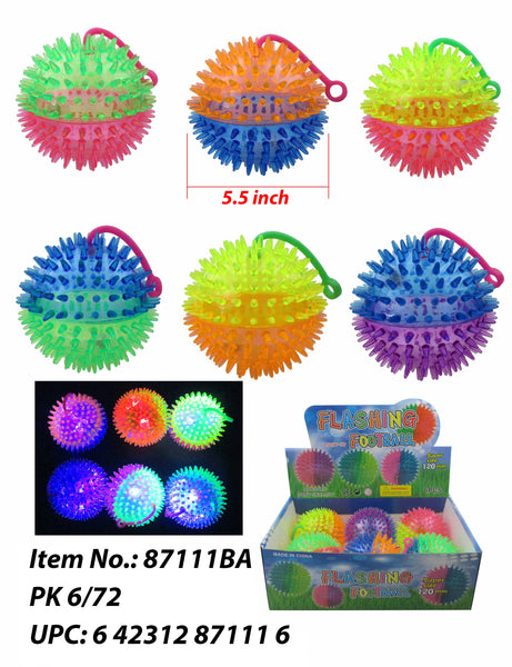 5" Lite up Jumbo 2 Tone Spiky Ball